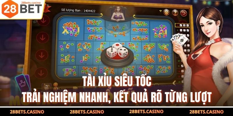 Tài Xỉu Siêu Tốc - Trải Nghiệm Nhanh, Kết Quả Rõ Từng Lượt